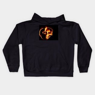 Flaming Skull Kids Hoodie